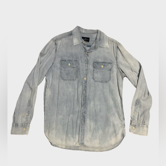 AE Long Sleeve Western Denim Button Down Shirt - Picture 4 of 7